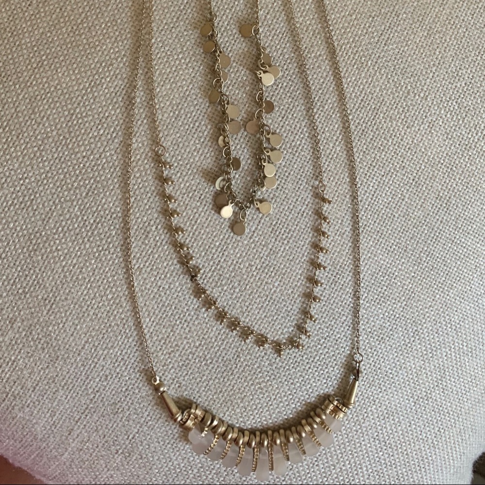 Gold Triple Strand Necklace